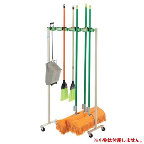 モップハンガー 両面 7本掛け モップ収納 掃除用具 S-9495（商品番号