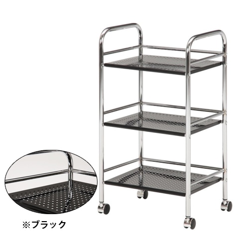 ワゴン 3段 キャスター付き 3台セット サイドワゴン 1663K