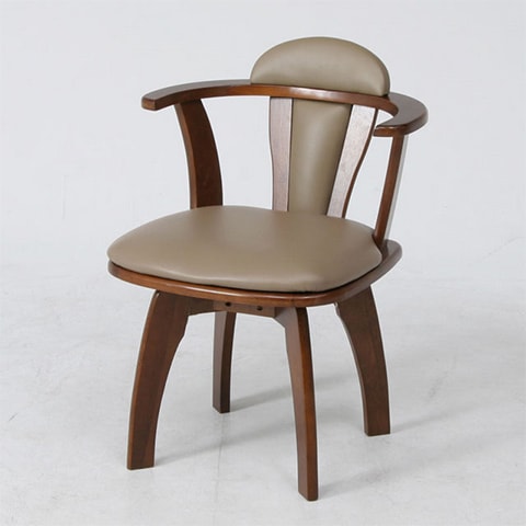 ダイニングチェア 回転式 食卓椅子 リビングチェア 木製チェア 6270-4A