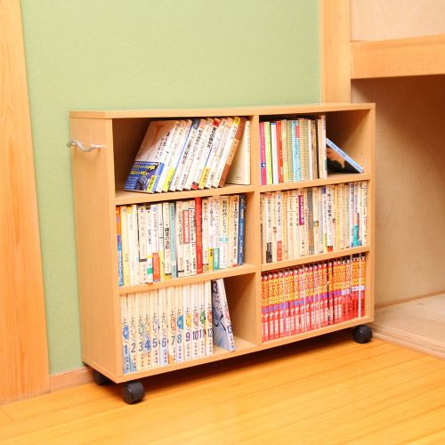 押入れ収納 キャスター付き 本棚 ワゴン FF-7526