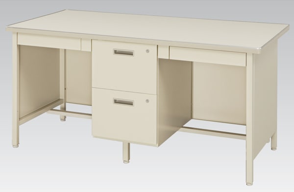 事務机 片袖机 スチール 幅1525×奥行き760×高さ740mm 100CG-8172PM