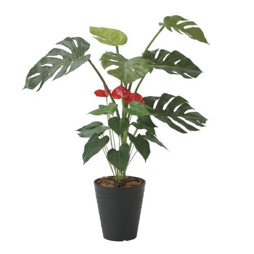 モンステラ 観葉植物 造花 鉢植え プラント EE4610-96（商品番号