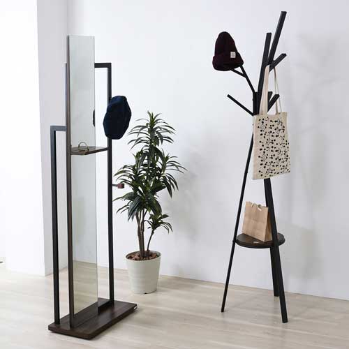 ポールハンガー Re・conte 棚板付 ハンガーラック 衣類ラック DRT-1006