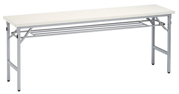 折り畳み会議テーブル 棚付 幅1800×奥行600×高さ700mm 共巻タイプ フォールディングテーブル AT-1860T