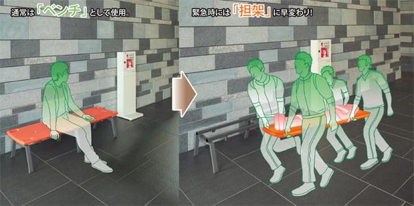 レスキューボードベンチ BC-309-118-5 担架 長椅子 通販