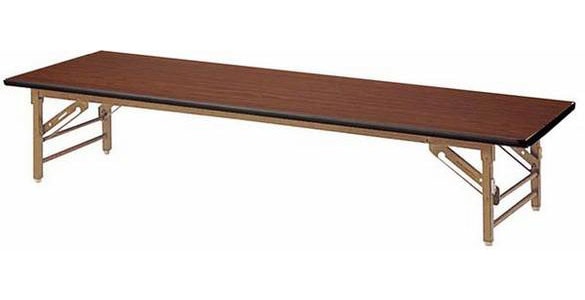 折りたたみテーブル 幅1500×奥行450mm ソフトエッジ 座卓 ミーティングテーブル YKZ-1545SE