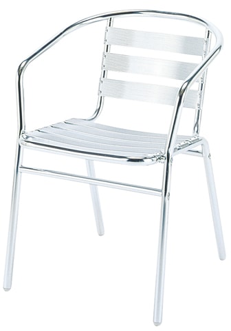 ラウンジチェア 屋外 アルミ 肘付 スタッキングチェア AL-53AC（商品