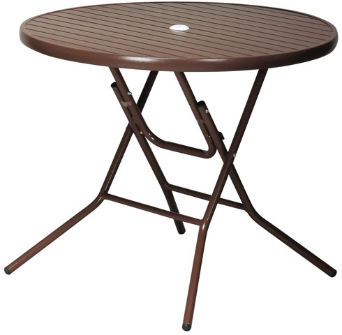 ガーデンテーブル AL-F90RT 丸型 折りたたみ 庭 オフィス家具 弘益