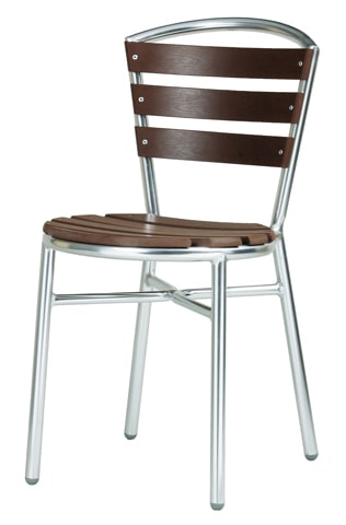 ラウンジチェア 屋外 アルミ 肘付 スタッキングチェア AL-53AC（商品