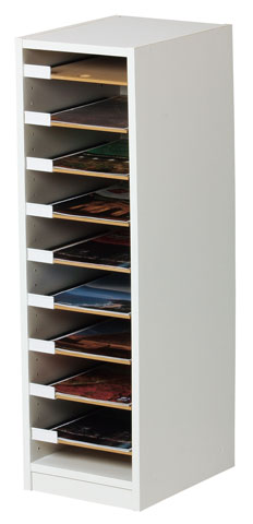 レターケース A4対応 9段 幅275×奥行350×高さ900mm フロアケース KAW 
