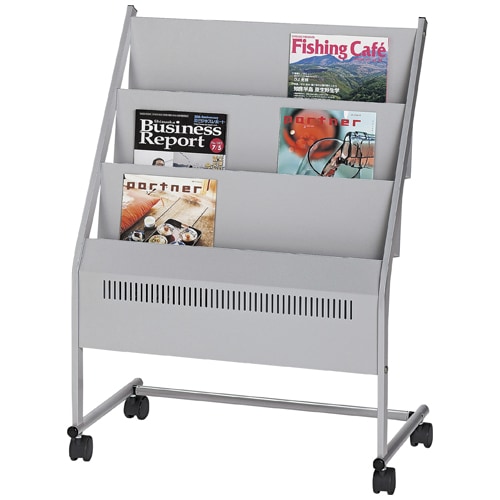 マガジンラック キャスター付き 3段 マガジンスタンド ブックスタンド