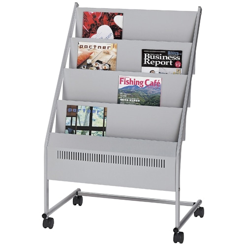 コンソール マガジンラック マガジンラック 3段 キャスター付 雑誌 棚 KNM-330 オフィス家具 弘益