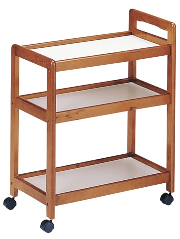 キッチンワゴン 木製 キャスター付き 折りたたみ天板 ダイニングワゴン