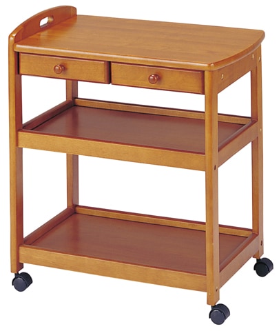 ステンレスワゴン 高田ベッド 奥行30cm 2段 キャスター付き TB-94