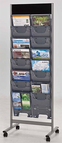 パンフレットスタンド 収納 陳列棚 情報誌 NPF-C208 オフィス家具 弘益