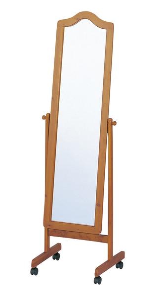 スタンドミラー 木製 姿見 全身 幅495×高さ1510mm P-121（商品番号：kp