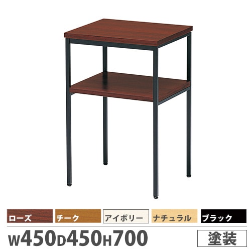 電話台 幅600×奥行450×高さ700mm クロムメッキ テレフォンスタンド