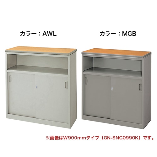 イベント什器　カウンター　棚付き カウンター W900×D460×H950mm 鍵付き 棚付タイプ ハイカウンター