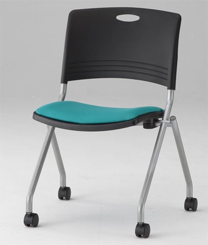 ミーティングチェア キャスター付き 会議用チェア 布張り ネスティング HFNC-K5