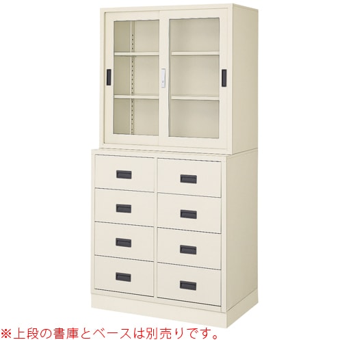 書庫 奥行600mm 4列4段 オール引き出し ロッカー BER-S2(N)（商品番号