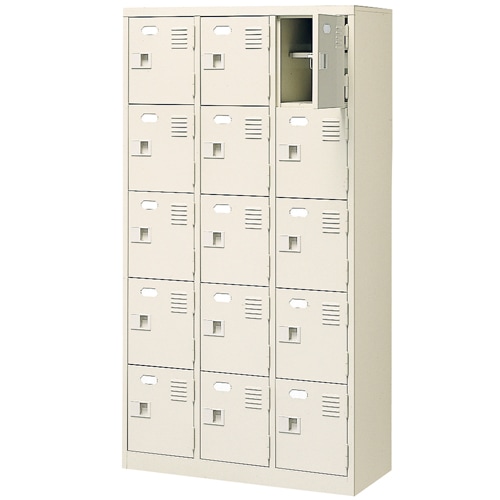 ロッカー 鍵なし 15人用 東洋事務器工業 S-1553N-TNG（商品番号：48-s