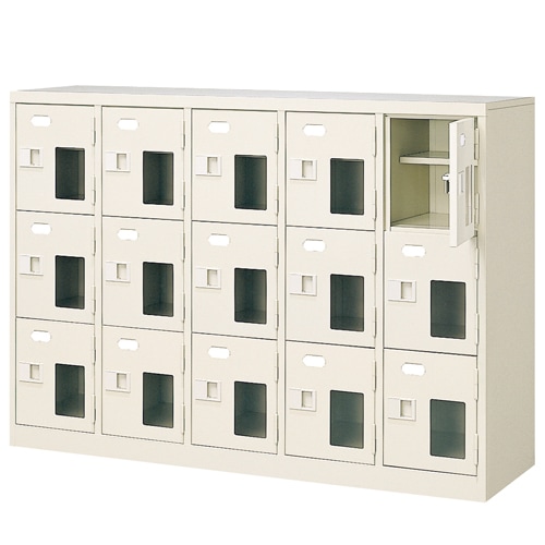 ロッカー 鍵なし 15人用 東洋事務器工業 S-1553N-TNG（商品番号：48-s