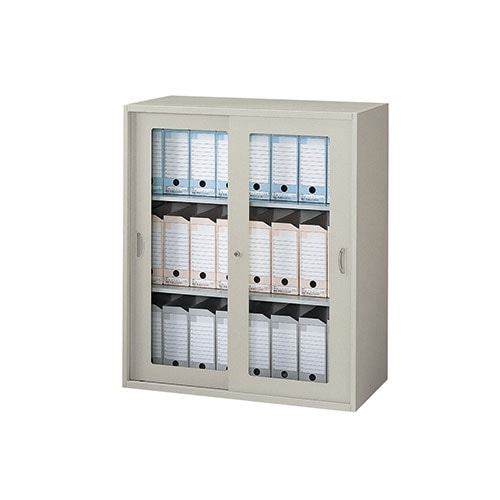 引戸書庫 幅899×奥行450×高さ1050mm 収納庫 保管庫 スチール書庫 NW