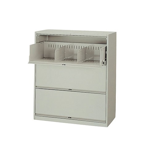 3段ラテラル書庫　ニューグレー　ライオン製EW-311D　　　 V945-311BD 3段ラテラル書庫（下置き用） 幅900×奥行450×高さ1030mm