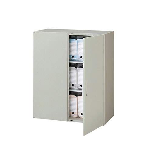 両開き書庫 幅899×奥行400×高さ1050mm 収納庫 保管庫 スチール書庫 NWS