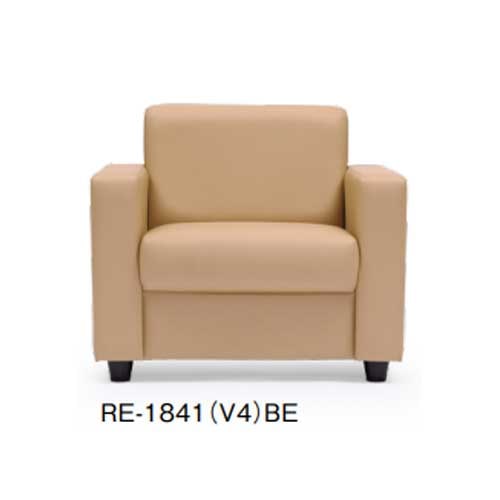 応接ソファ 1人用 幅760×奥行680×高さ670(座面高385)mm アイコ RE-1841