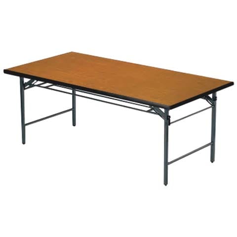 折りたたみテーブル 会議用テーブル 棚付き 幅1500×奥行600×高さ700mm アイコ T-1560SE