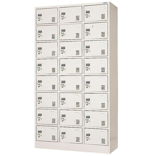 ロッカー 24人用 3列8段 ダイヤル錠 スチールロッカー DLK-2438N