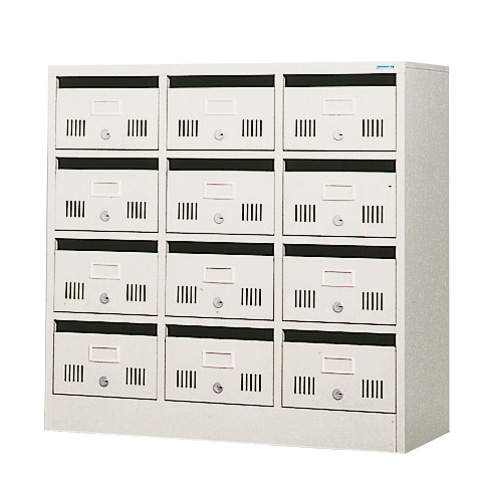ロッカー 12人用 3列4段 シリンダー錠 メールロッカー MB-1234NA（商品