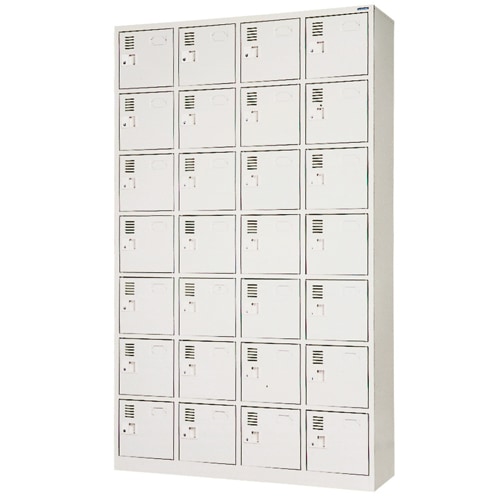 ロッカー 28人用 4列7段 シリンダー錠 シューズボックス SLK-2847NA