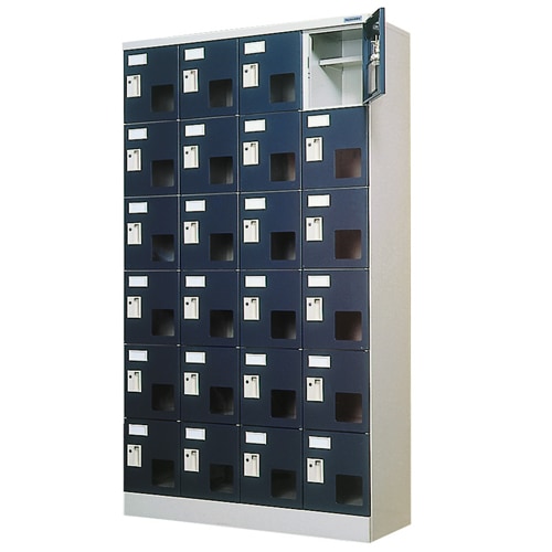 ロッカー 24人用 4列6段 シリンダー錠 シューズボックス SPSW-24