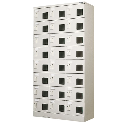 ロッカー 24人用 3列8段 シリンダー錠 シューズボックス SPSW-2438