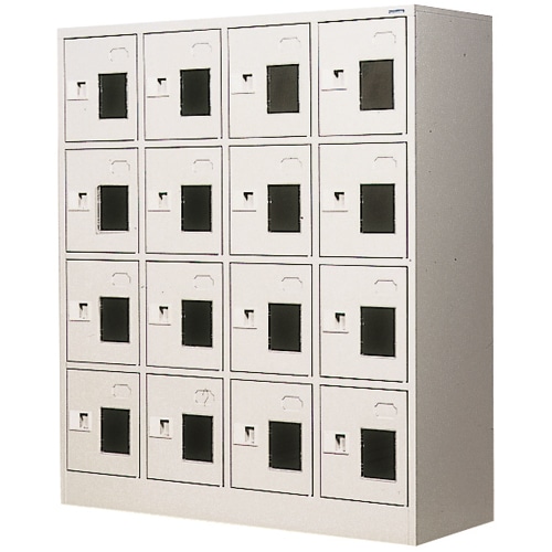 ロッカー 16人用 4列4段 シューズボックス シューズロッカー WEL-1644