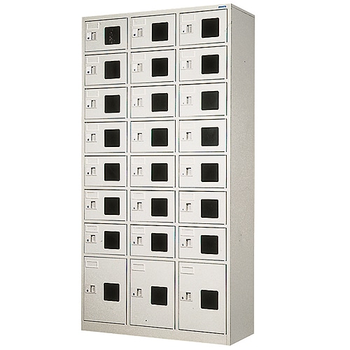 ロッカー 24人用 3列8段 シューズボックス シューズロッカー WEL-2438NSL