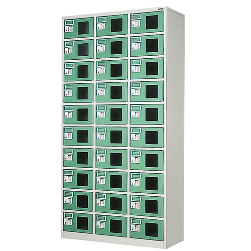 ロッカー 30人用 3列10段 シューズボックス シューズロッカー WEL-30310N