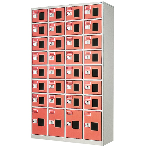 ロッカー 24人用 4列6段 木目柄 シューズボックス WEL-2446MT（商品