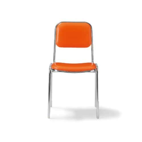 スタッキングチェア 座面高34cm 幅450×奥行460×高さ650mm パイプ椅子