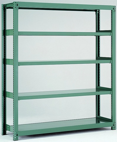 スチールラック 中量ラック 5段 耐荷重500kg 幅1200×奥行450×高さ1800mm 5MH-6445-5