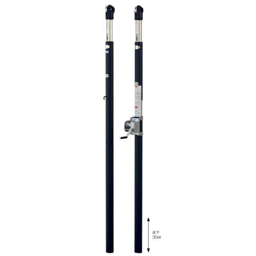 バレー テニス 兼用 支柱 屋外用 2本セット スチール製 高さピン調節式