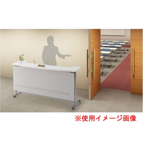 受付カウンター 幅1200mm キャスター付き 移動式 折りたたみ MCT-R12WW