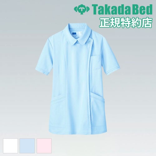 チュニック 制服 作業服 看護師 介護士 診察着 受付 業務用 半袖