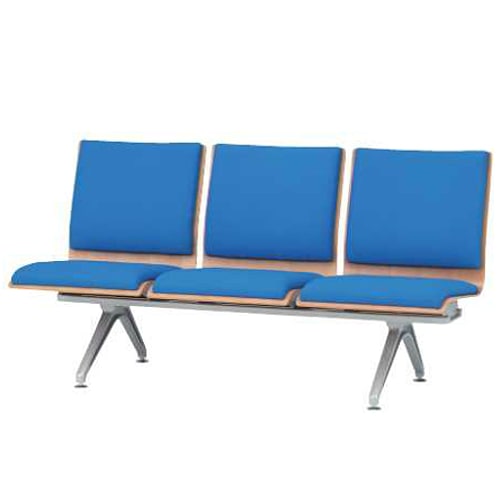 ロビーチェア 長椅子 背もたれ付き 幅1640mm LM-3