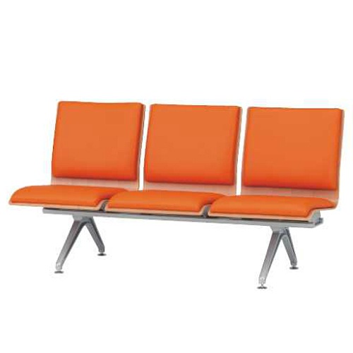 ロビーチェア 長椅子 背もたれ付き 幅1640mm LM-3L