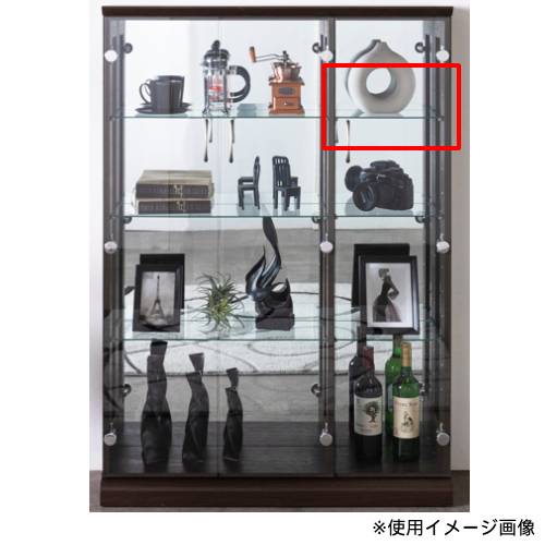 エステW90用 追加棚板(小)オプション 追加ガラス棚 コレクションラック