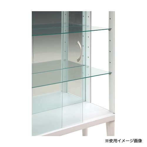 飾り棚　F  　ガラス5枚有り シェイプ用 追加棚板 ガラス製棚板 コレクションラック用 追加棚