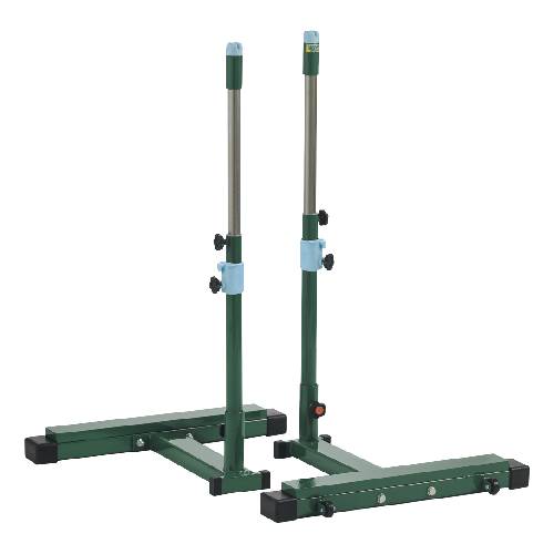 バドミントン支柱 移動式 エバニュー 幅65×奥行55×高さ155cm スチール